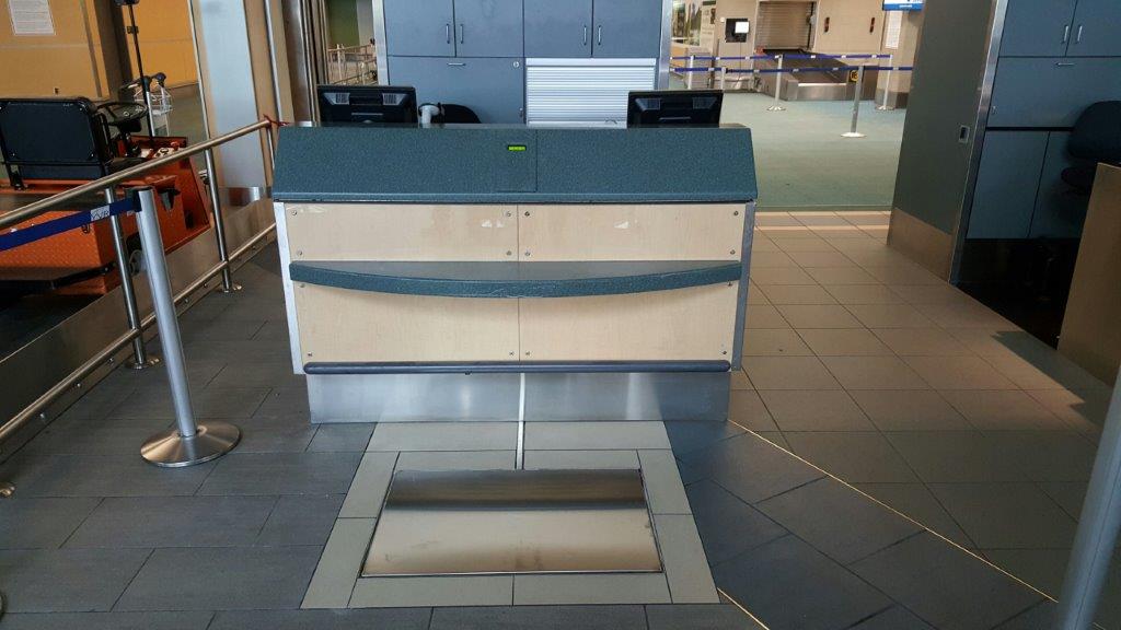 in floor flush mount baggage scale